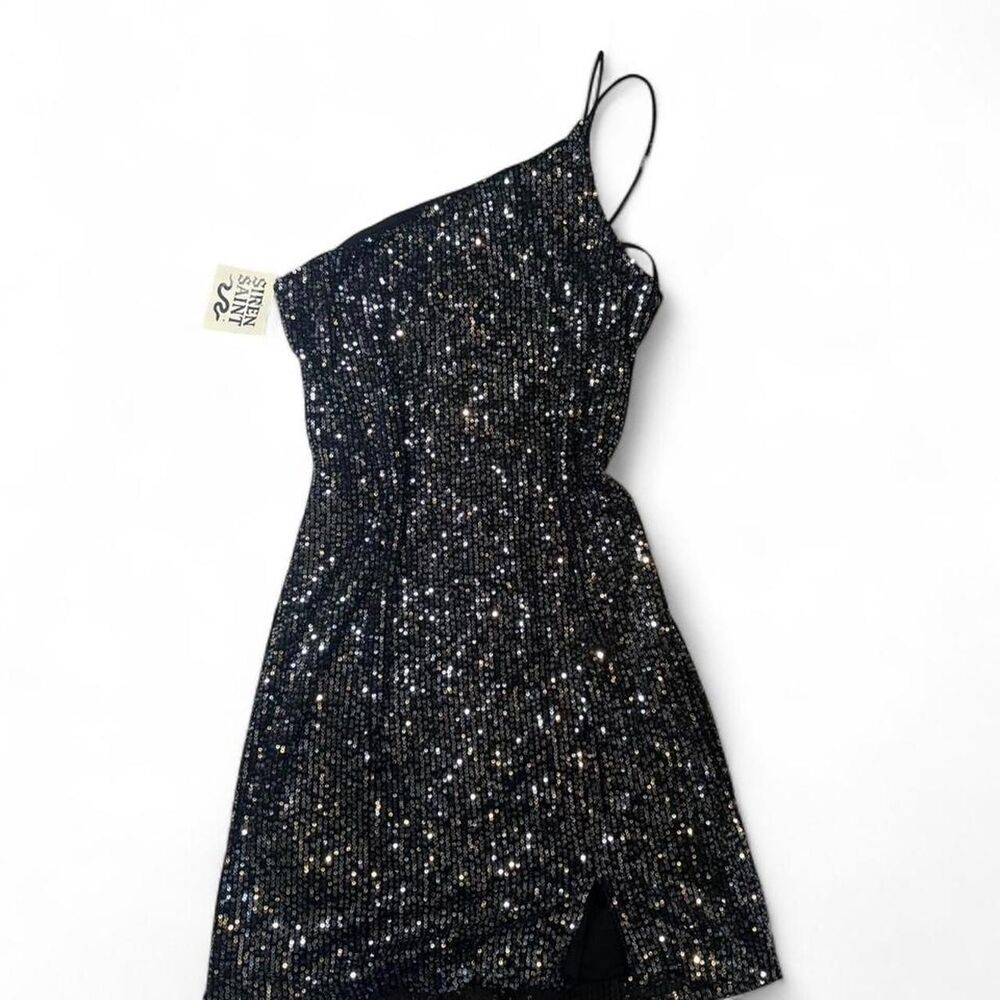 Unbranded Women's Black and Silver Dress